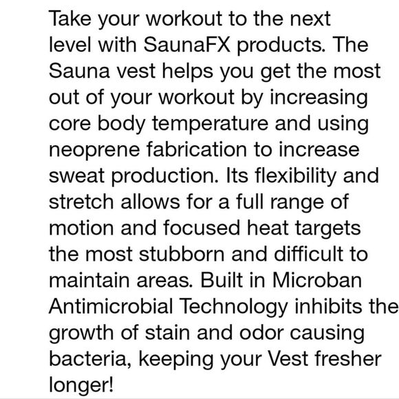 SaunaFX Neoprene Slimming Vest w/Microban - Picture 4 of 4